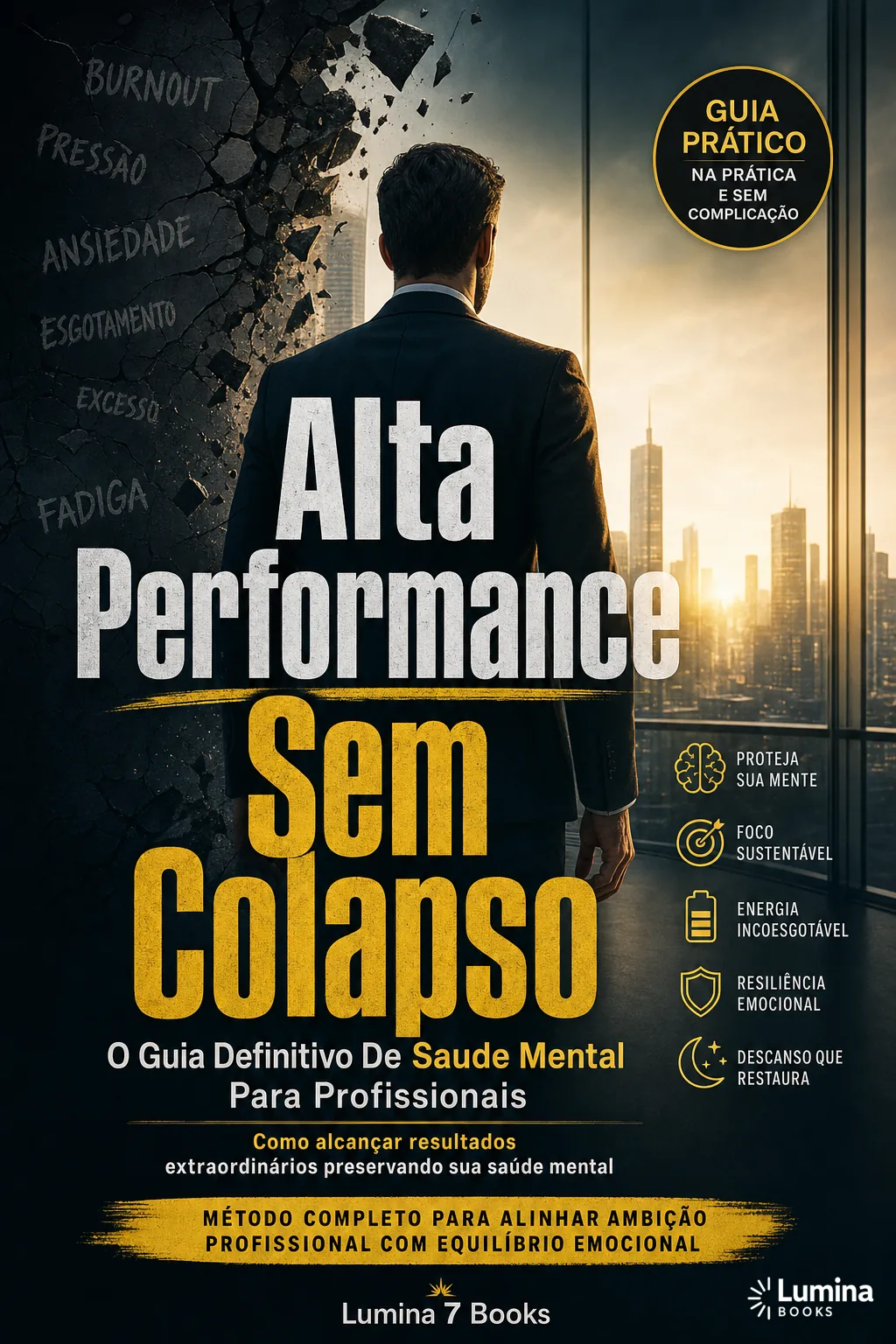 Capa de Alta performance sem colapso o guia definitivo de saúde mental para profissionais