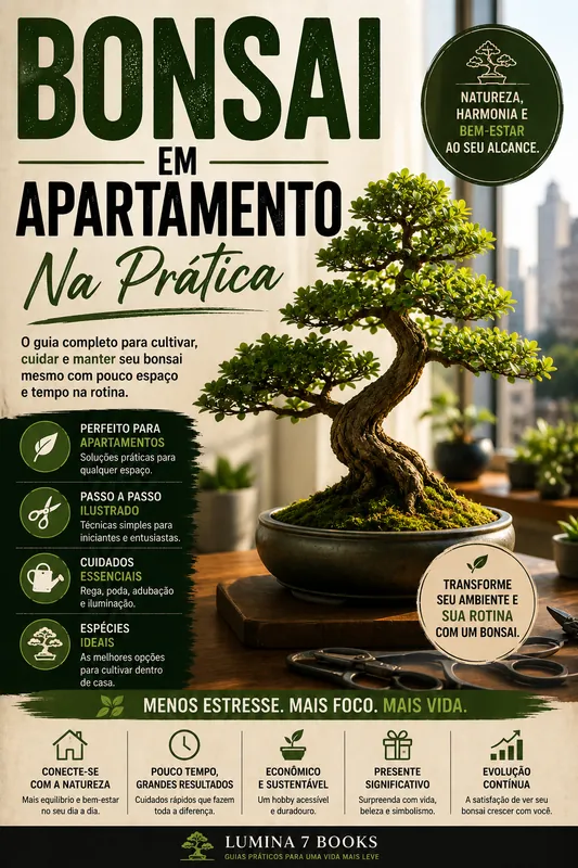 Capa de Bonsai em apartamento na prática