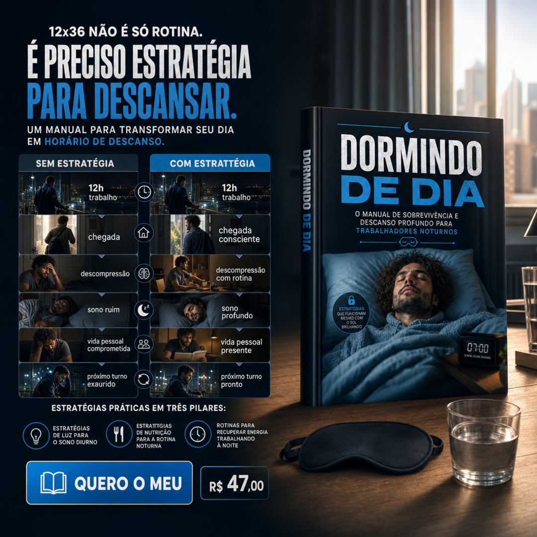 Dormindo de Dia — higiene do sono para quem trabalha à noite — visualização do produto