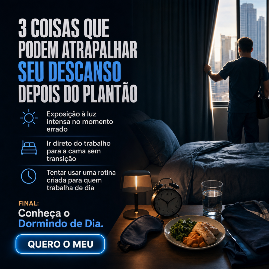 Dormindo de Dia — higiene do sono para quem trabalha à noite — visualização do produto