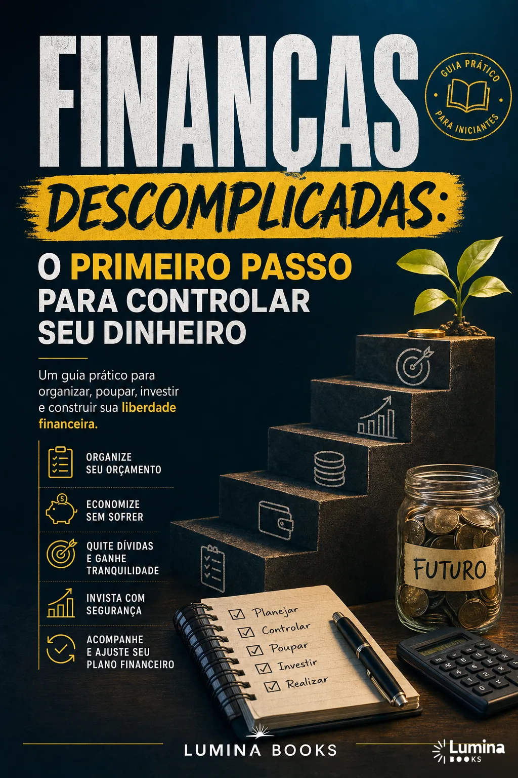 Capa de Finanças Descomplicadas: O Primeiro Passo para Controlar Seu Dinheiro