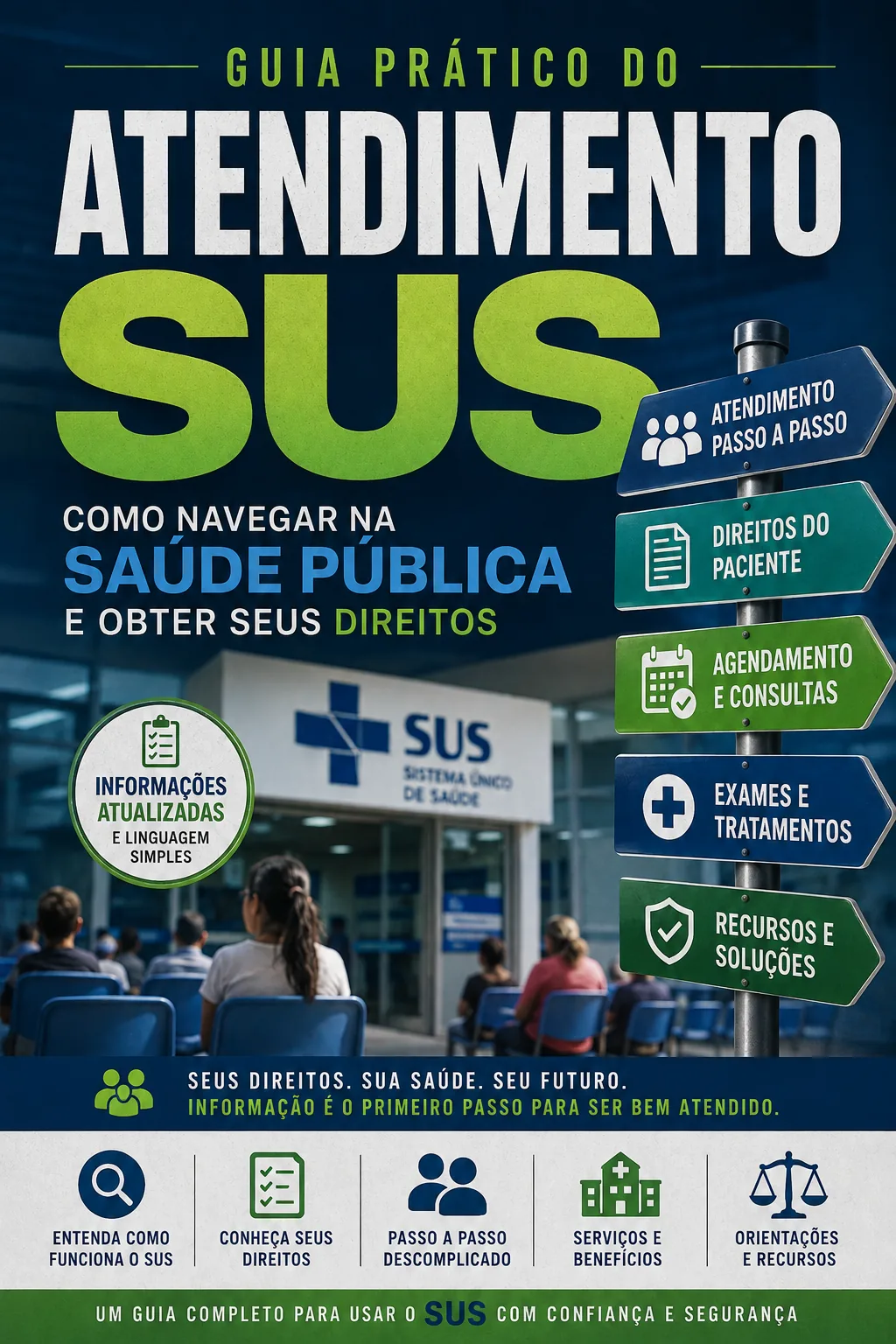 Capa de Guia Pratico Do Atendimento Sus Como Navegar Na Saude Publica E Obter Seus Direitos