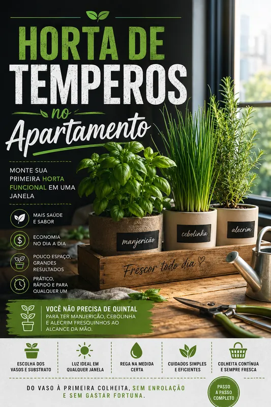 Capa de Horta de Temperos no Apartamento