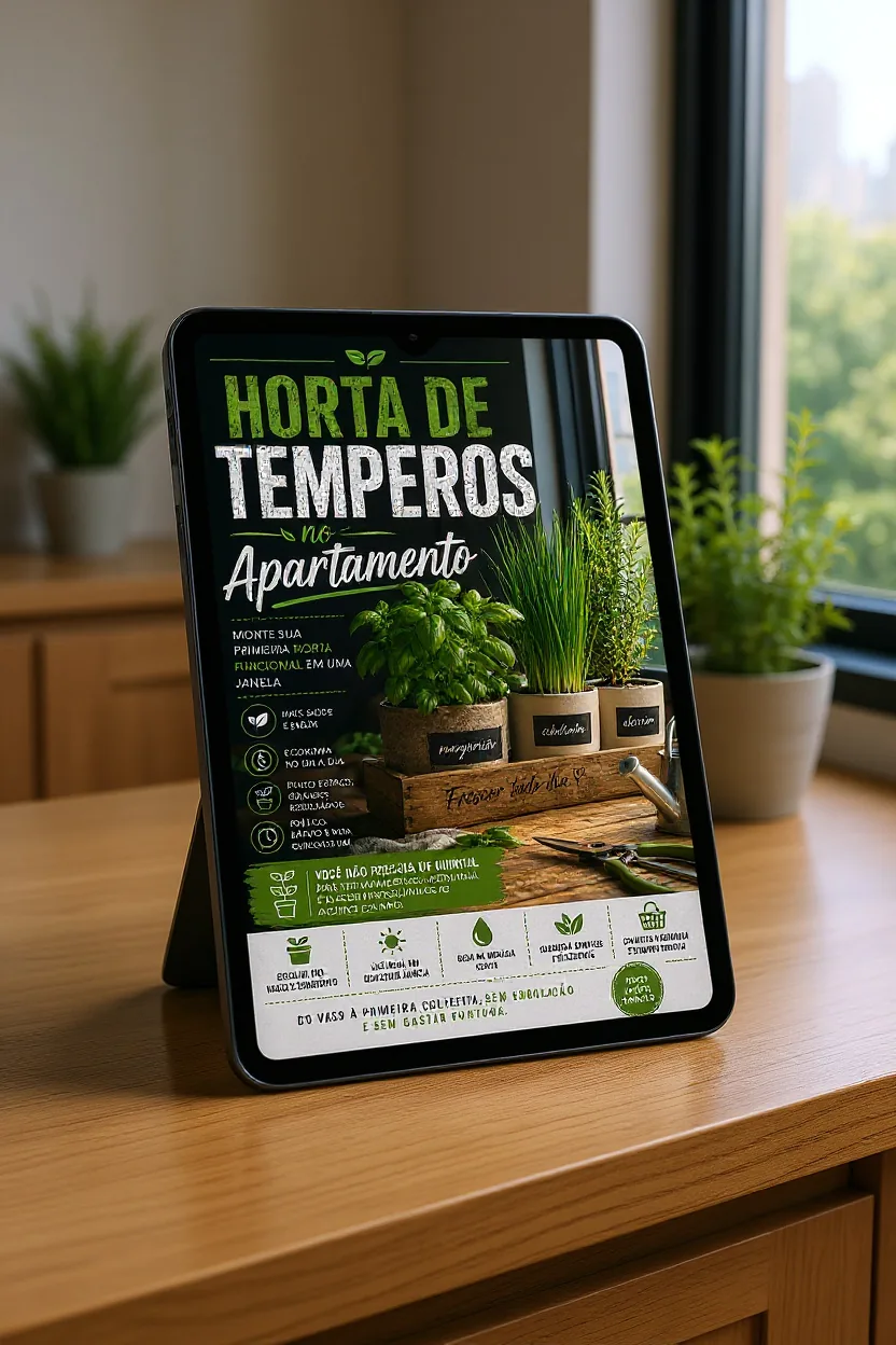 Horta de Temperos no Apartamento — Colha Frescor na Janela — visualização do produto