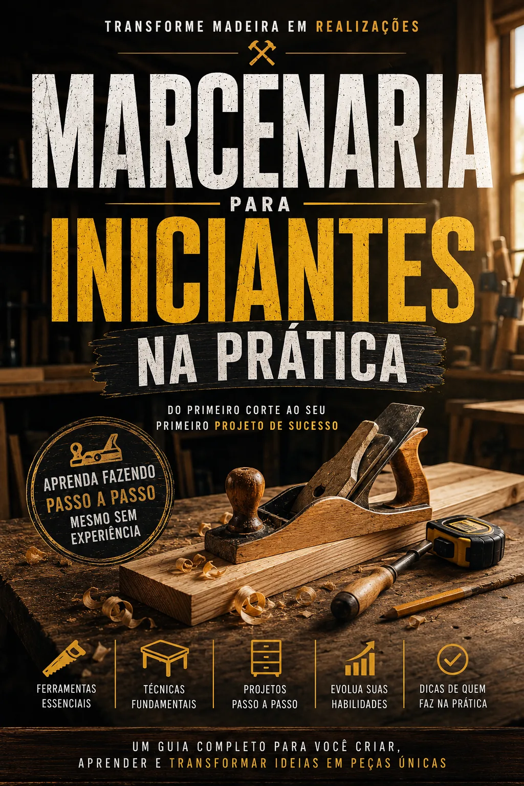 Capa de Marcenaria para iniciantes na prática