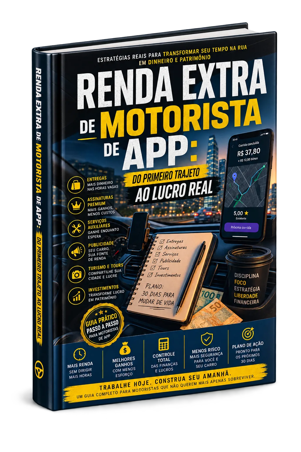 Renda Extra de Motorista de App — Estratégias Além das Corridas — visualização do produto