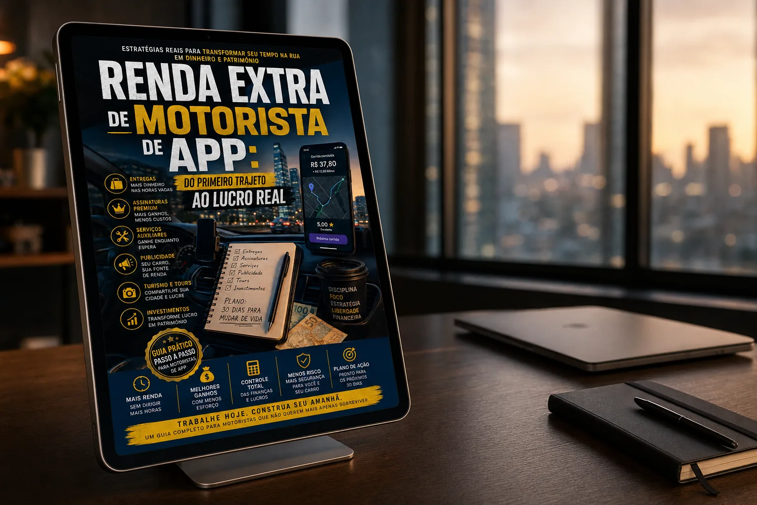 Renda Extra de Motorista de App — Estratégias Além das Corridas — visualização do produto